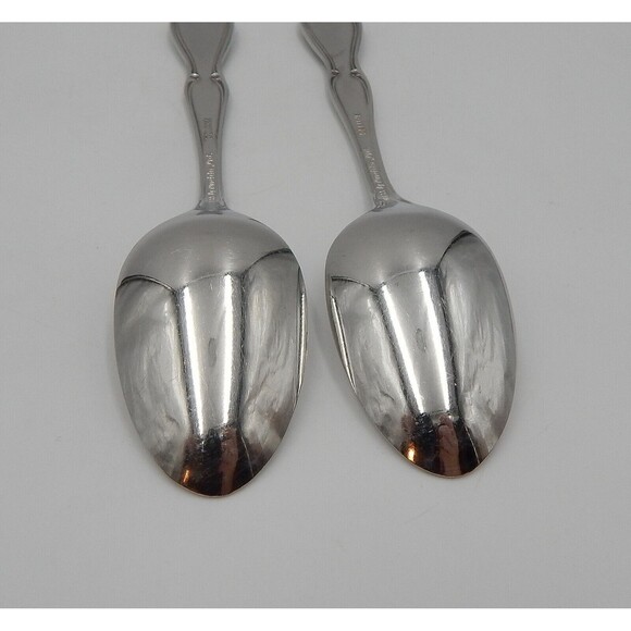 Oneida Strathmore Stainless Teaspoon Dessert Spoon Deluxe Glossy Flatware Set/2 - Picture 7 of 9